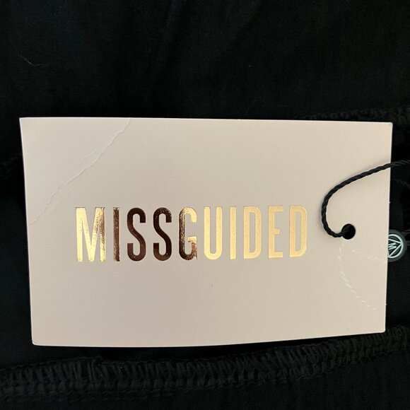 Missguided Womens Black Pleated Tennis Skirt Size 12 Preppy Athletic Schoolgirl - Picture 4 of 5